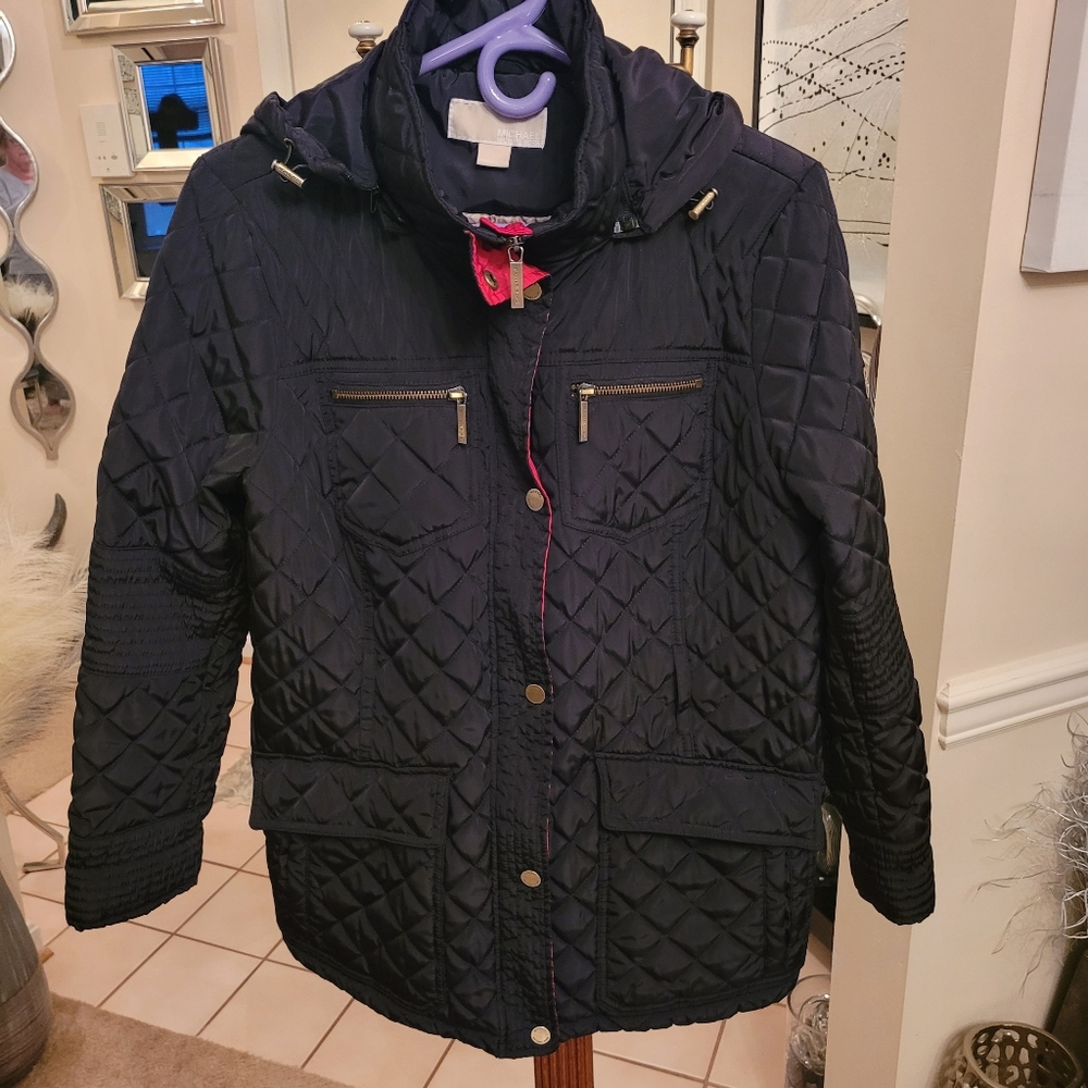 Michael Kors Womens Quilted Coat Size Large